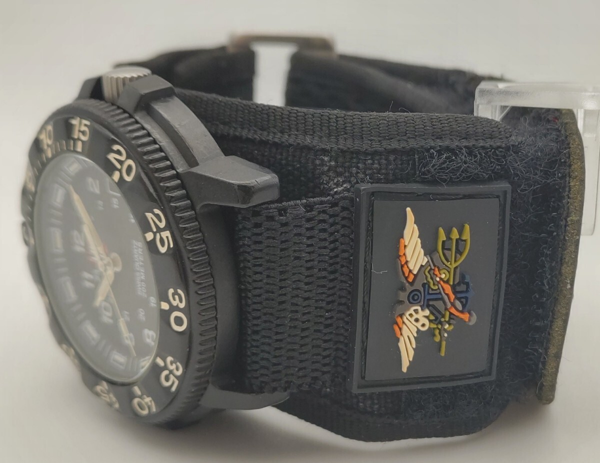  【稼働品】LUMINOX ルミノックス NAVY SEAL 3000/3900 V3 ネイビーシールズ 39mm幅ベルクロバンド ケース付の画像9