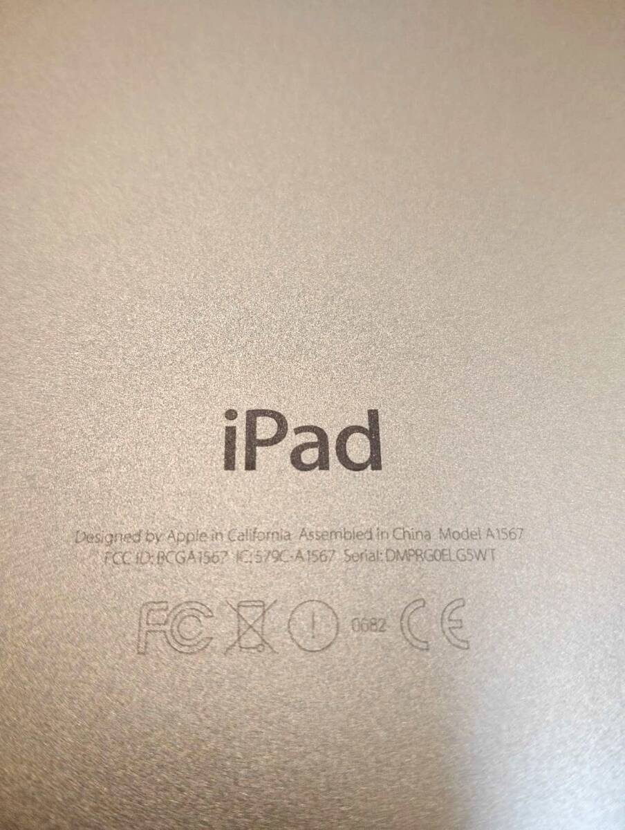 SIM フリータイプ iPad・ゴールド・ A1567_画像3