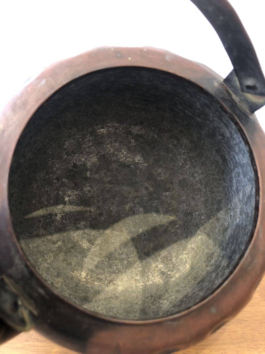 やかん 茶道具 煎茶道具 湯沸 急須 アンティーク ビンテージ 蔵出品 462g 金属製 アルミ の画像6