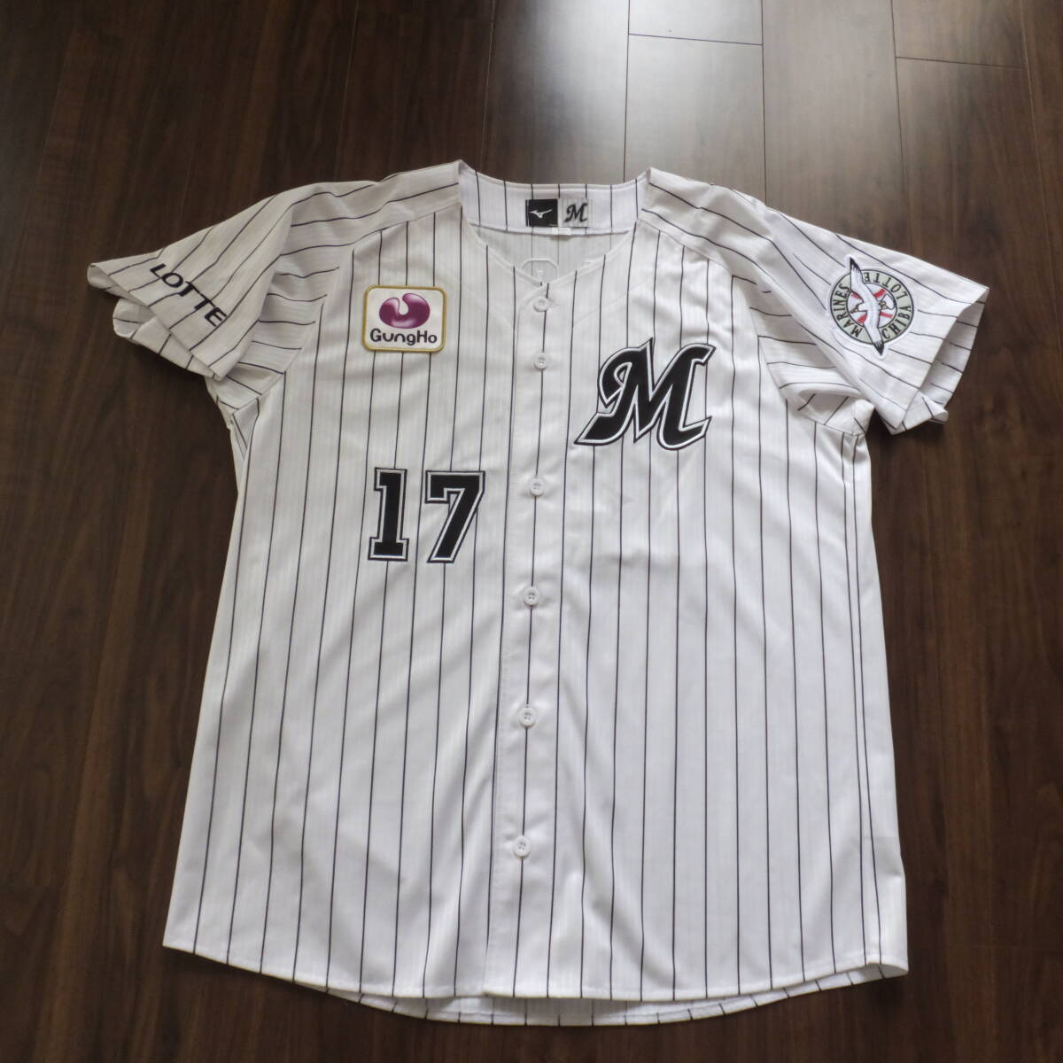 ■□【NPB/USED】佐々木朗希投手■MIZUNO製レプリカユニフォーム■ホームゲーム用■JASPOのＬサイズ■背番号１７□■の画像1