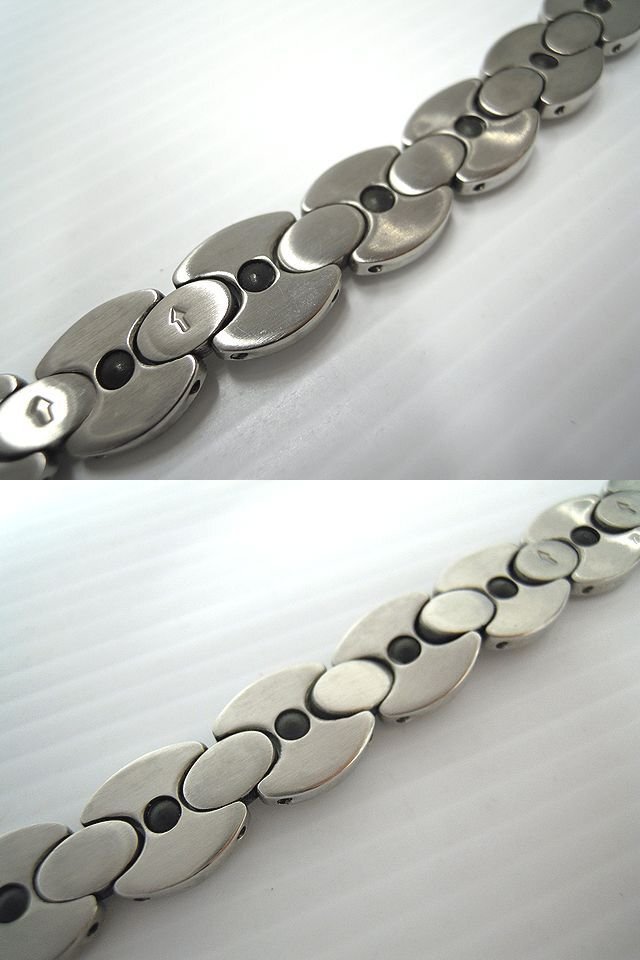 * germanium bracele stainless steel color stone attaching lady's * details unknown used accessory *