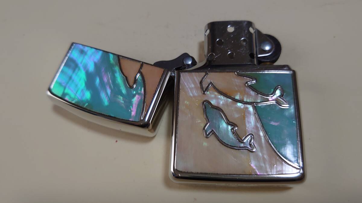 新品未使用品 ZIPPO Armor(アーマー) SHELL DOLPHIN-C (両面加工) (2004)_画像7