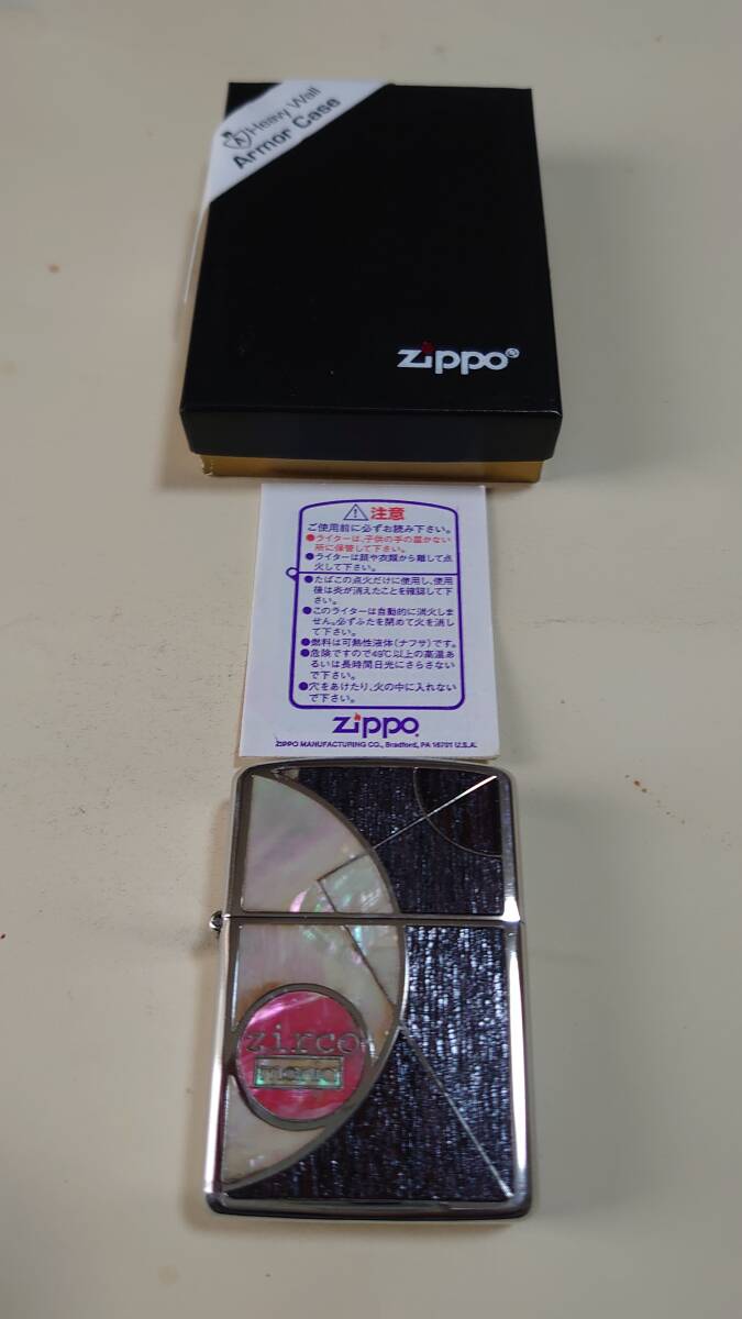 美中古使用品 ZIPPO Armor(アーマー) ZIRCO mania (両面加工) (2004)の画像10