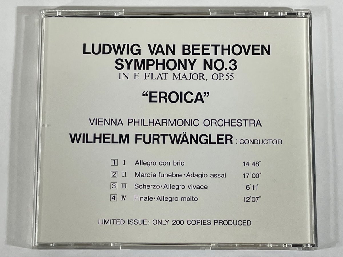 ☆ フルトヴェングラー ベートーヴェン 交響曲第3番「英雄」 ウラニアのエロイカ 200枚限定 URCD 7095 希少 CDの画像2