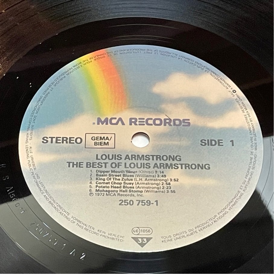 ☆洗浄済 THE BEST OF LOUIS ARMSTRONG 独盤 250 759-1 2LPの画像4