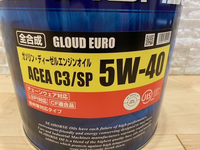 [ including postage 12,680 jpy ]si- hose 5W-40 C3/SPg loud euro CF conform all compound oil 20L can 