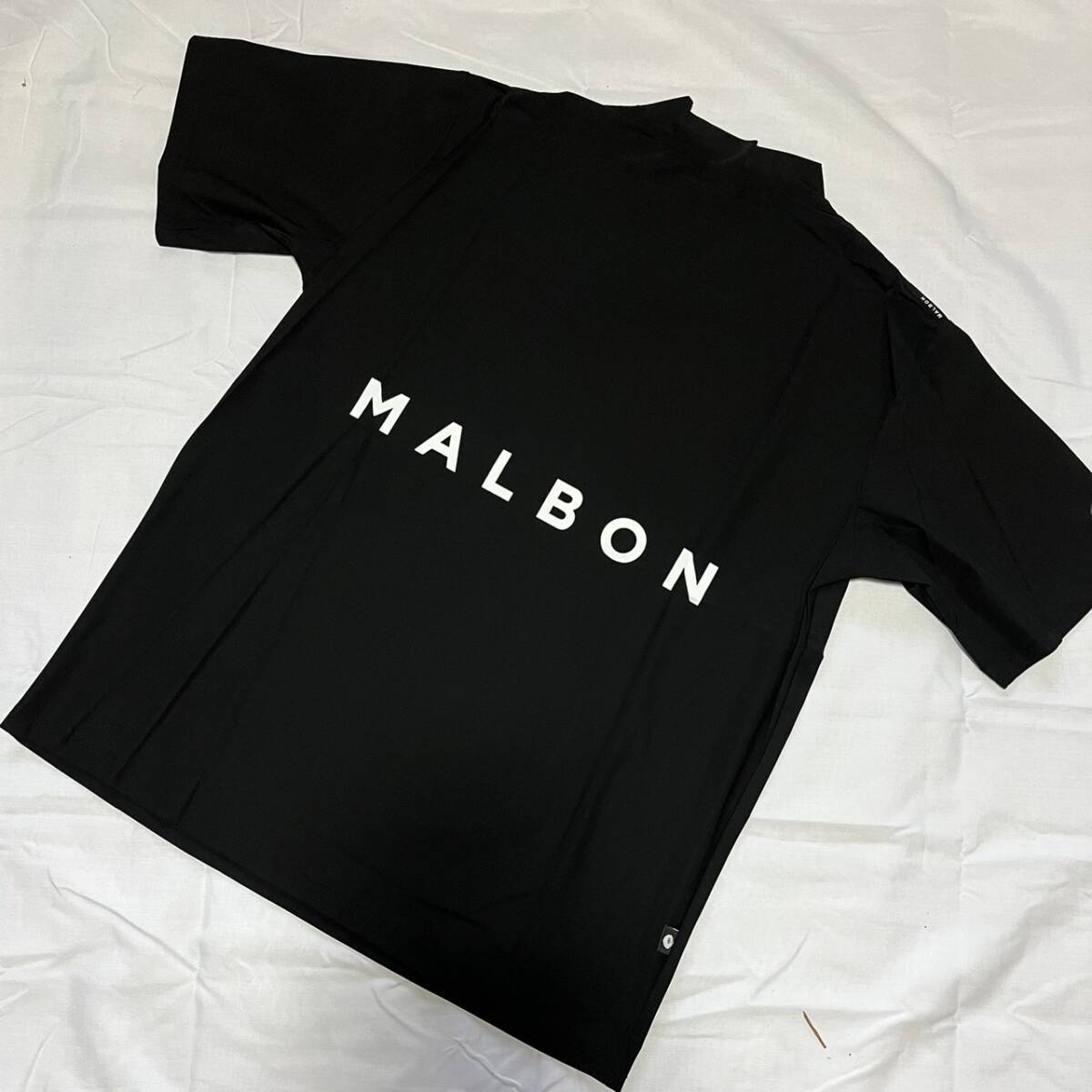 新品　Malbon Golf　ゴルフ　半袖モックシャツ　ブラック　ｌ　マルボン　メンズ_画像8