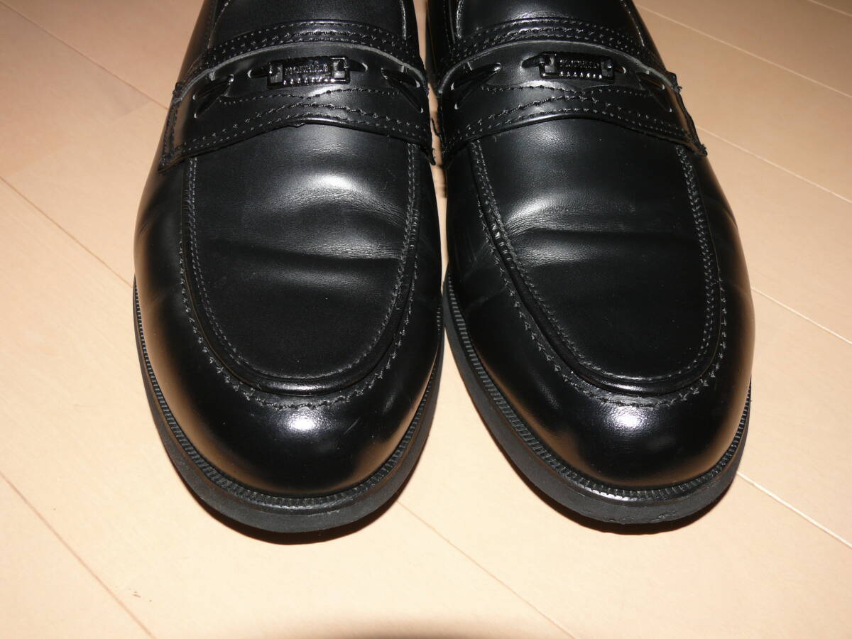 ** beautiful goods! outside fixed form correspondence![madras MODELLO/ma gong smotero] original leather / wide width / made in Japan / black leather Loafer / business shoes 26.0cm(3E)**