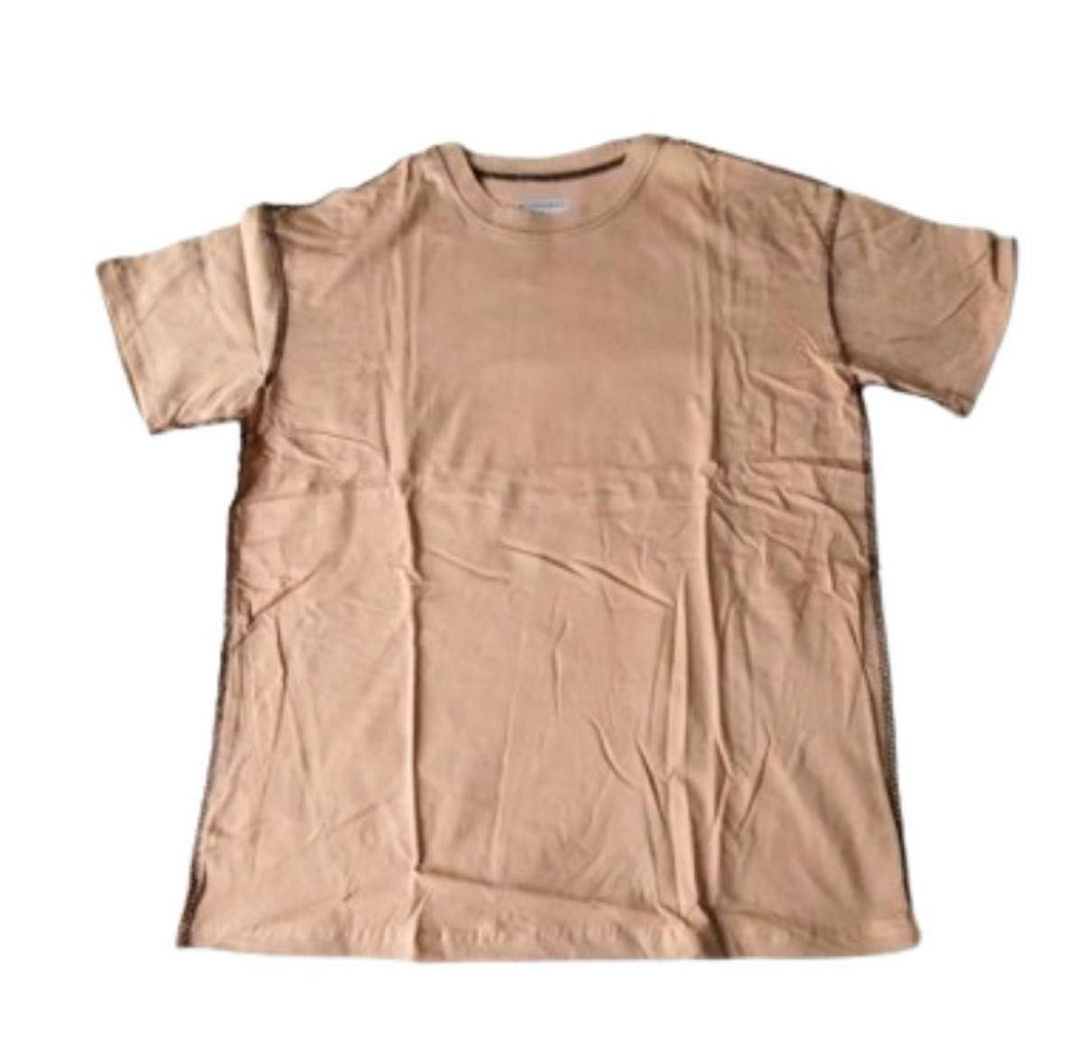 半袖Tシャツ 短パン 無地 春夏 上下セット 部屋着 オーバーサイズ ゆったり 可愛い レディース セットアップ  ベージュ L