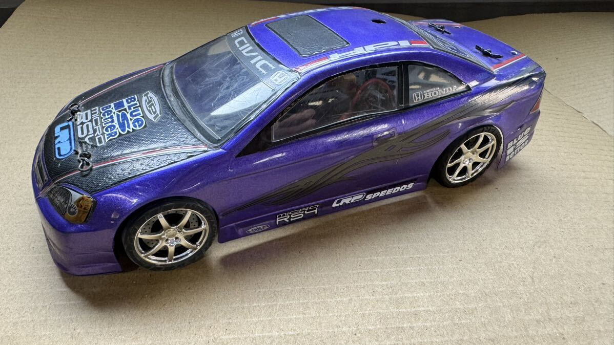 HPI 1/18 MICRO RS4 CIVIC COUPE ES корпус ORION motor б/у подлинная вещь микро rs4 Sports Compact specification 