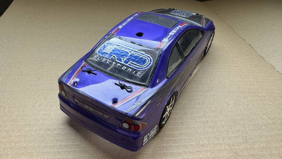 HPI 1/18 MICRO RS4 CIVIC COUPE ES корпус ORION motor б/у подлинная вещь микро rs4 Sports Compact specification 