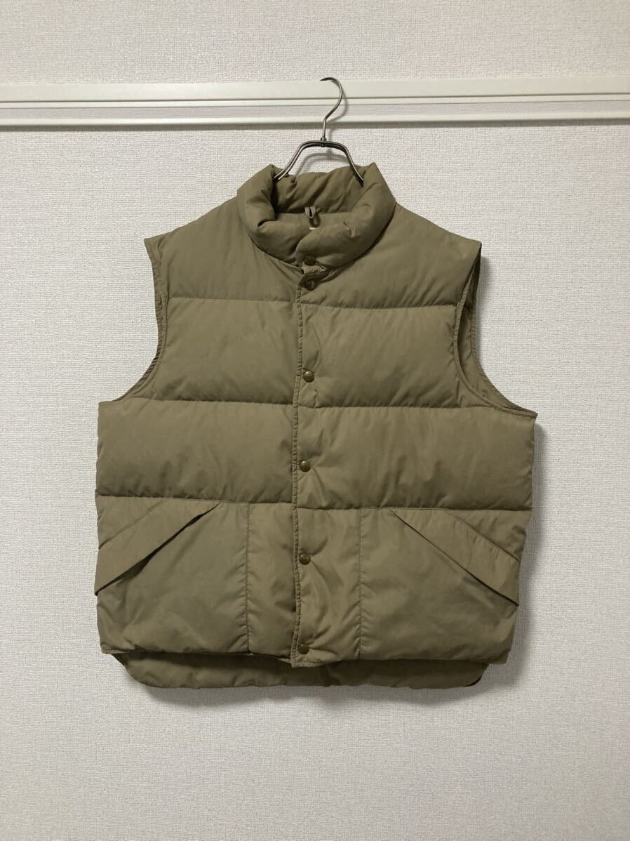 【1円スタート！】80s L.L.Bean エルエルビーン ダウンベスト ビンテージ ベージュ USA製 メンズL☆70s 90s バーズアイ トート アノラックの画像1