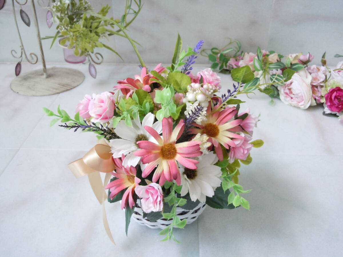  бесплатная доставка *.. цветок te-ji-. корзина организовать * розовый * натуральный аранжировка цветов сад способ искусственный цветок День матери . видеть Mai .