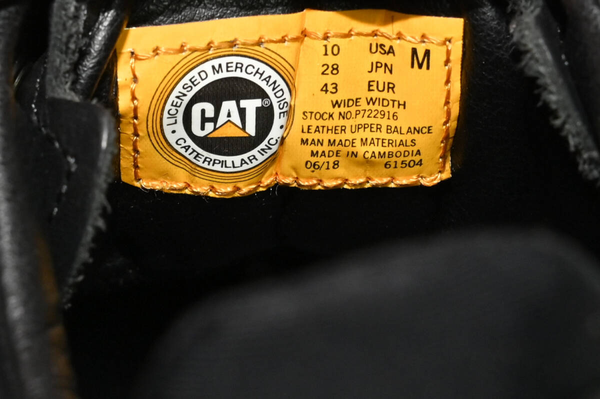 ■未使用 CAT スニーカー CAMBERWELL 本革レザーシューズ 黒 サイズ： US １０、ＪＰＮ２８、ＥＵＲ４３の画像4