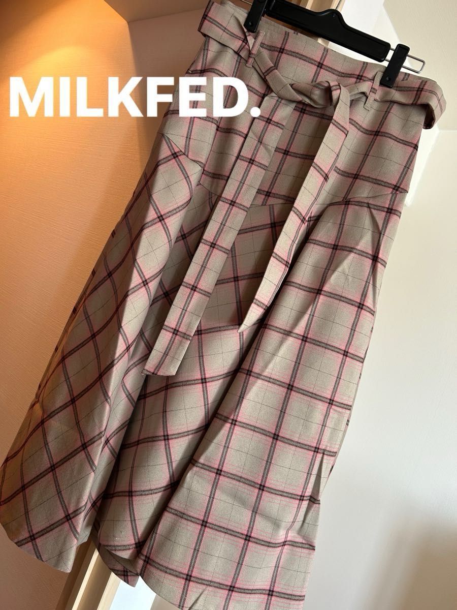 新品未使用　MILKFED.チェックのロングスカート