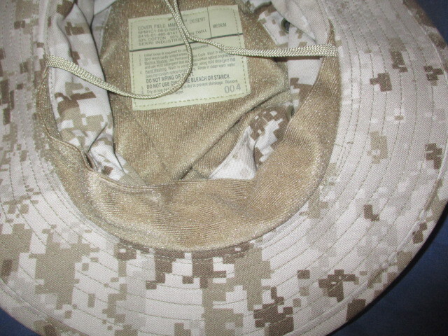 #3279 米軍MCマーパットブーニハット Mサイズ デザート ジャングルハット 新品の画像6