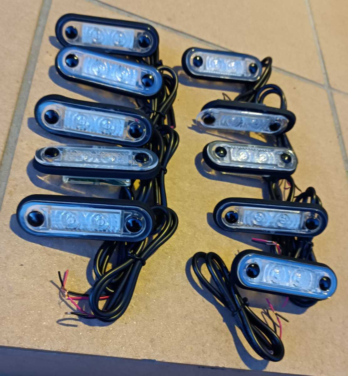 サイドマーカー埋め込 ledマーカー2led 12個セット!! ホワイト アンダーパイプ EUROカスタム サイドマーカー埋め込 ledマーカー2led 12個セット!! ホワイト アンダーパイプ EUROカスタム