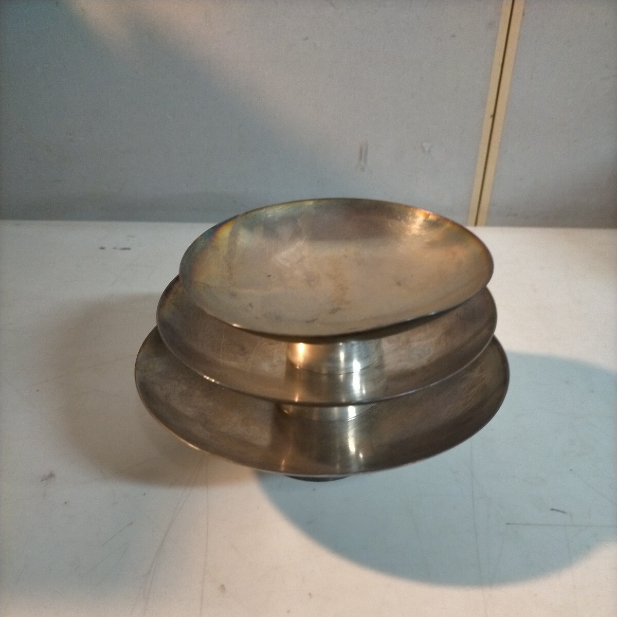  оригинальный серебряный серебряный тарелка примерно 358g Tenshodo серебряный чистый серебряный pure silver* б/у / не чистка не осмотр товар / фотография . уточните пожалуйста /NCNR