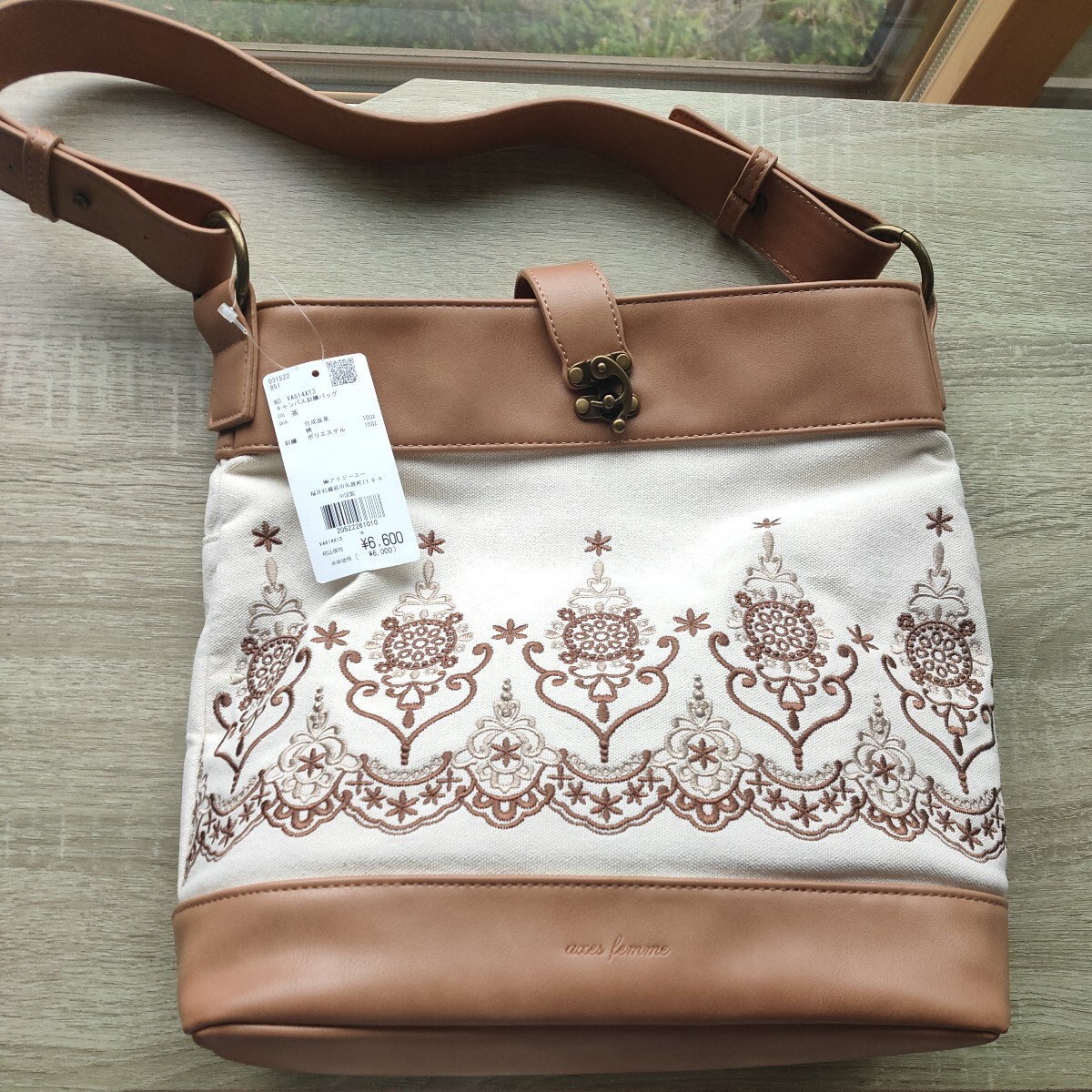 [ free shipping * anonymity delivery ] tag equipped axes femme axes femme canvas embroidery bag tea shoulder ..