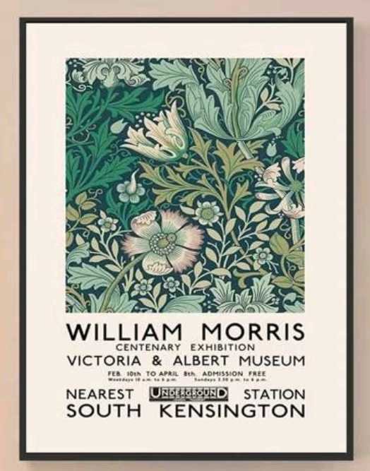 ウィリアムモリス WILLIAM MORRIS キャンバスポスター(グリーン) 40×30cm アートパネルにしても♪_画像2