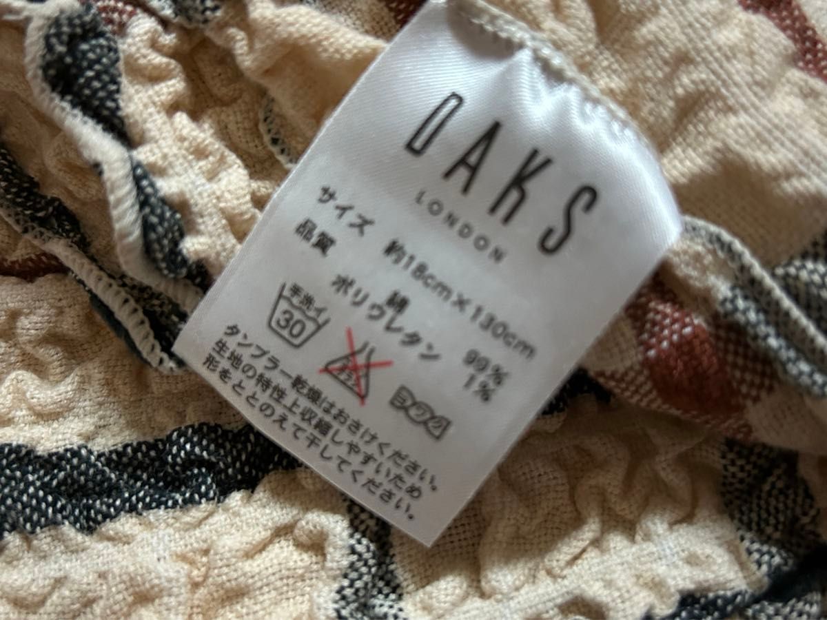 DAKS  ダックス　綿ロングマフラー　ワッフル生地