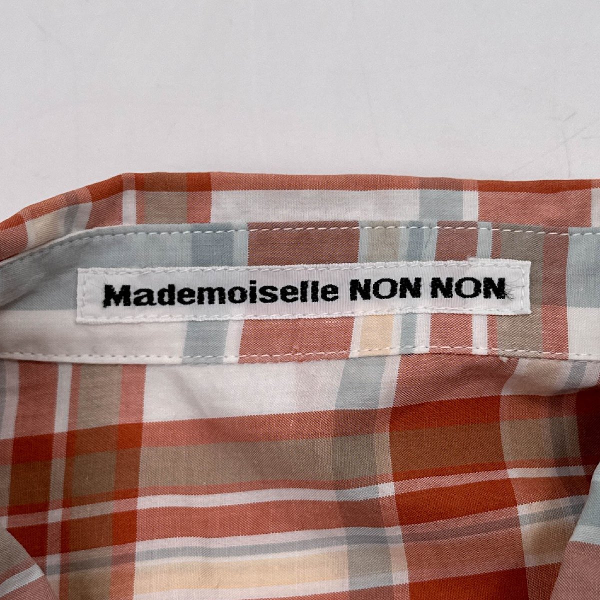 Mademoiselle NON NON マドモアゼルノンノン マドラスチェック 長袖 コットン シャツ /レディース パパスの画像4