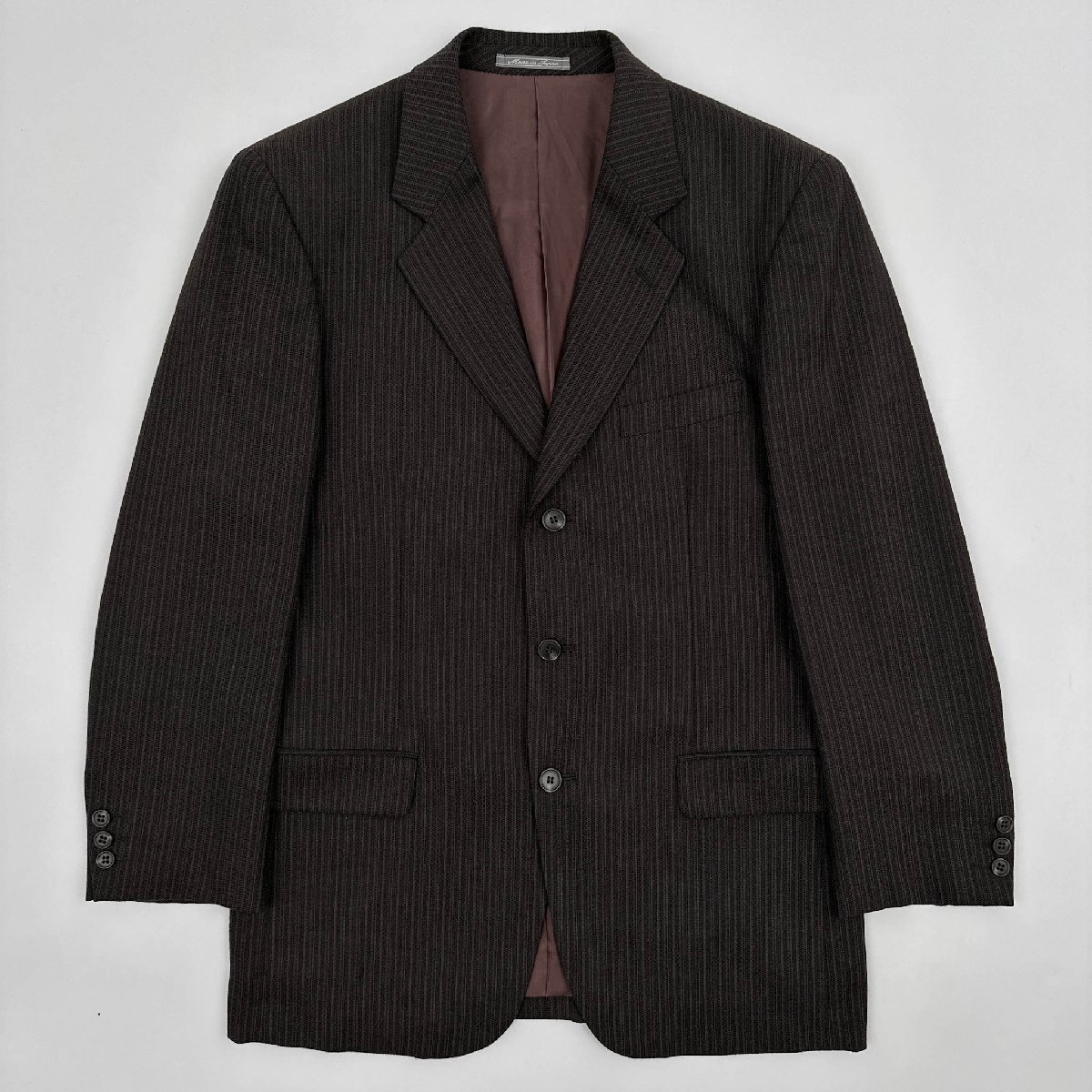 上下◆MAURIZIO BONAS イタリア製生地 セットアップ スーツ テーラードジャケット スラックスパンツ 48 / メンズ 紳士 日本製の画像2