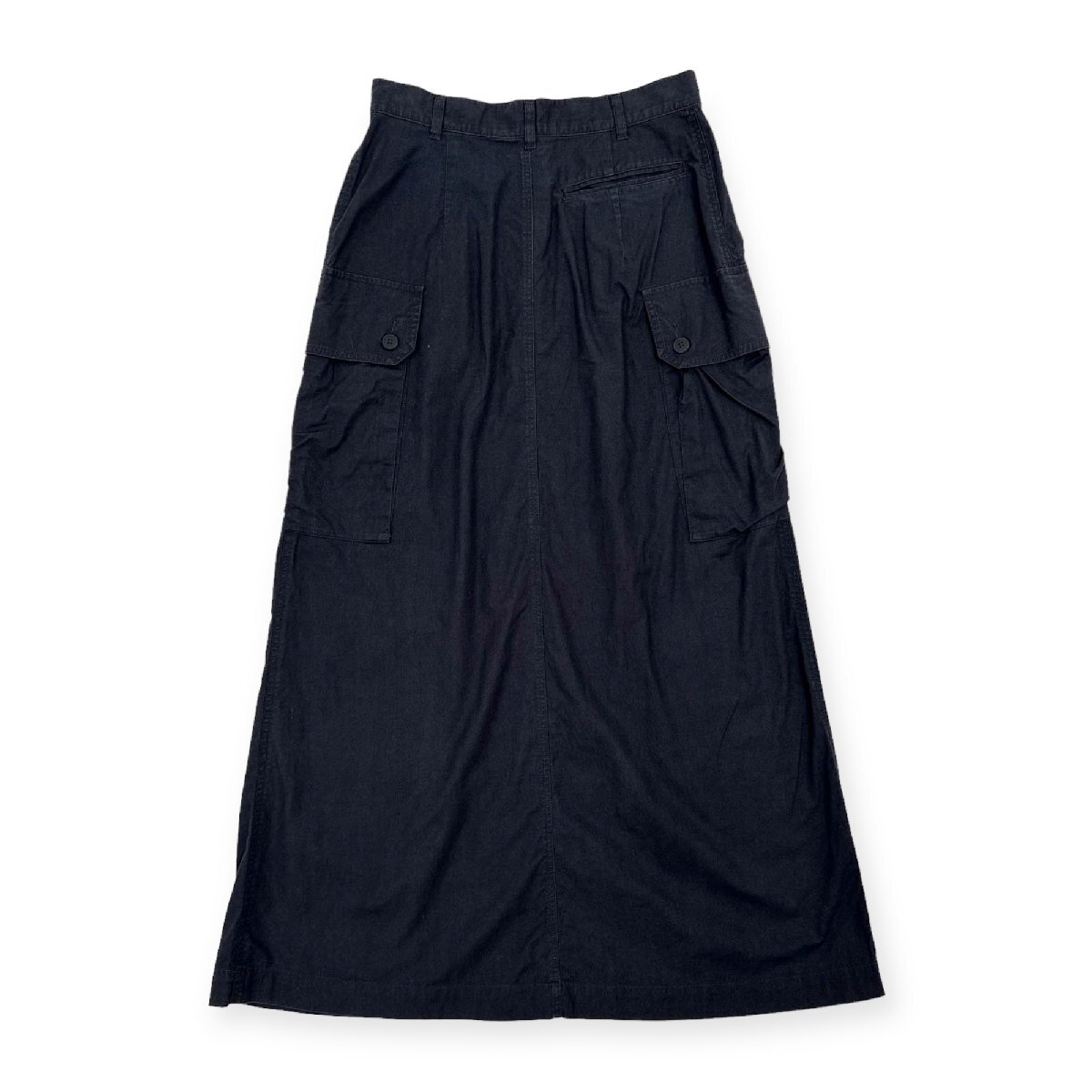 agnes b. アニエスベー カーゴ ロングスカート 36 /黒 ブラック 日本製の画像7