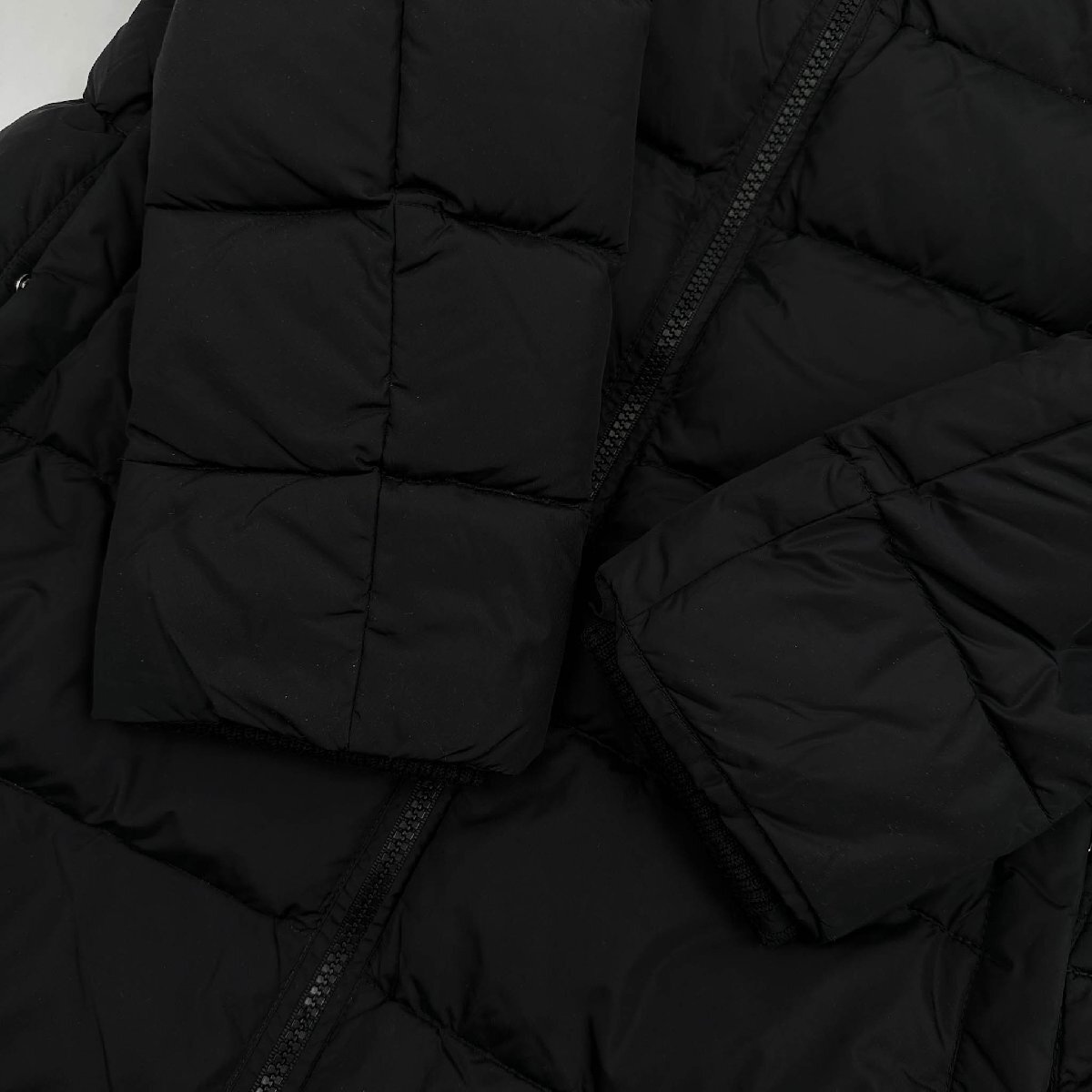 ADD / アッドエーディーディー ナイロン ダウンコート ジャケット フード収納 サイズ USA:4/ブラック 黒 レナウンの画像2