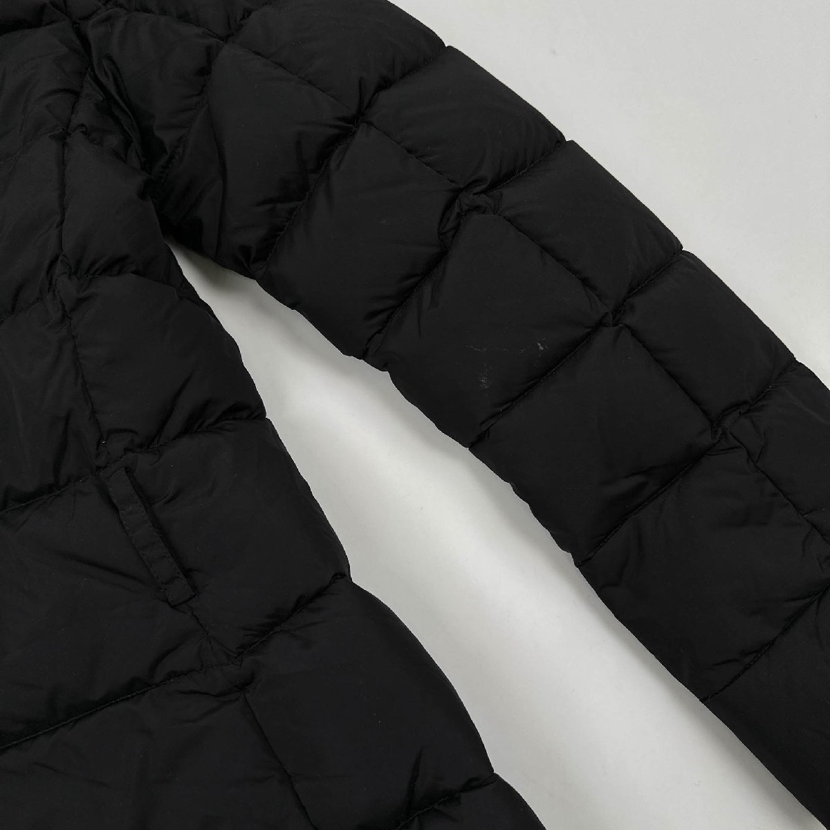 ADD / アッドエーディーディー ナイロン ダウンコート ジャケット フード収納 サイズ USA:4/ブラック 黒 レナウンの画像5