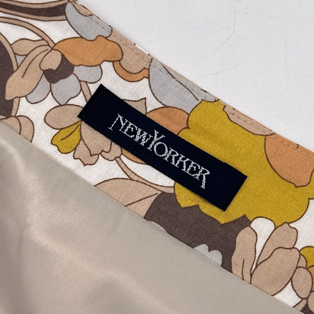 NEWYORKER ニューヨーカー フローラル 花デザイン フレアスカート ロング サイズ 70-95/レディースの画像6