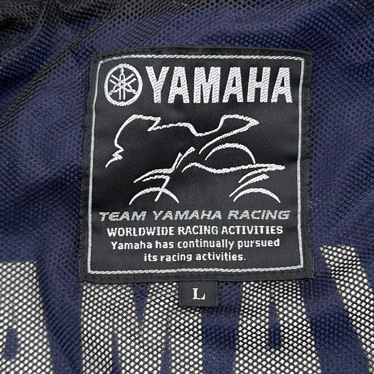 激レア!!◆YAMAHA ヤマハ ( TEAM YAMAHA RACING ) 裏メッシュ ナイロン ライディング ジャケット ブルゾン サイズ L /ブルー/メンズの画像5