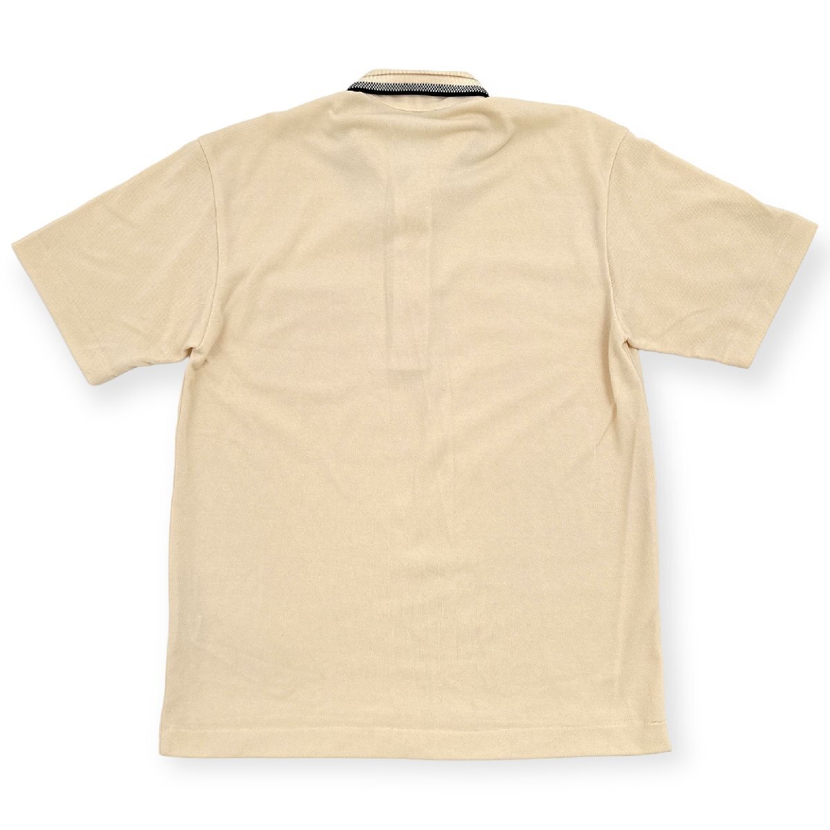 DAKS GOLF ダックスゴルフ 鹿の子 半袖 ポロシャツ M / ライトベージュ メンズ 日本製_画像9