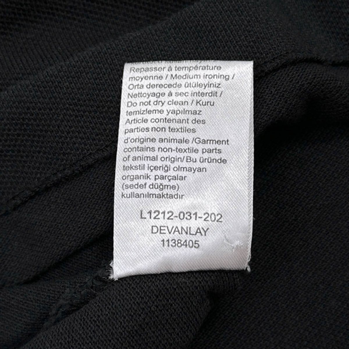 LACOSTE ラコステ CLASSIC FIT ワニ刺繍 鹿の子 半袖 ポロシャツ サイズ 3(FR) /黒/ブラック/メンズの画像10