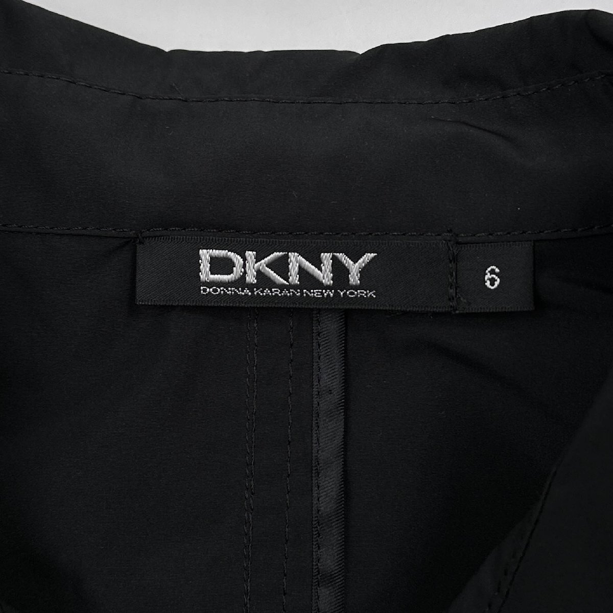 90s 00s vintage DKNY ダナンキャランニューヨーク ライト トレンチコート サイズ 6 /old オールド ビンテージ/黒 ブラック/オンワード樫山_画像7