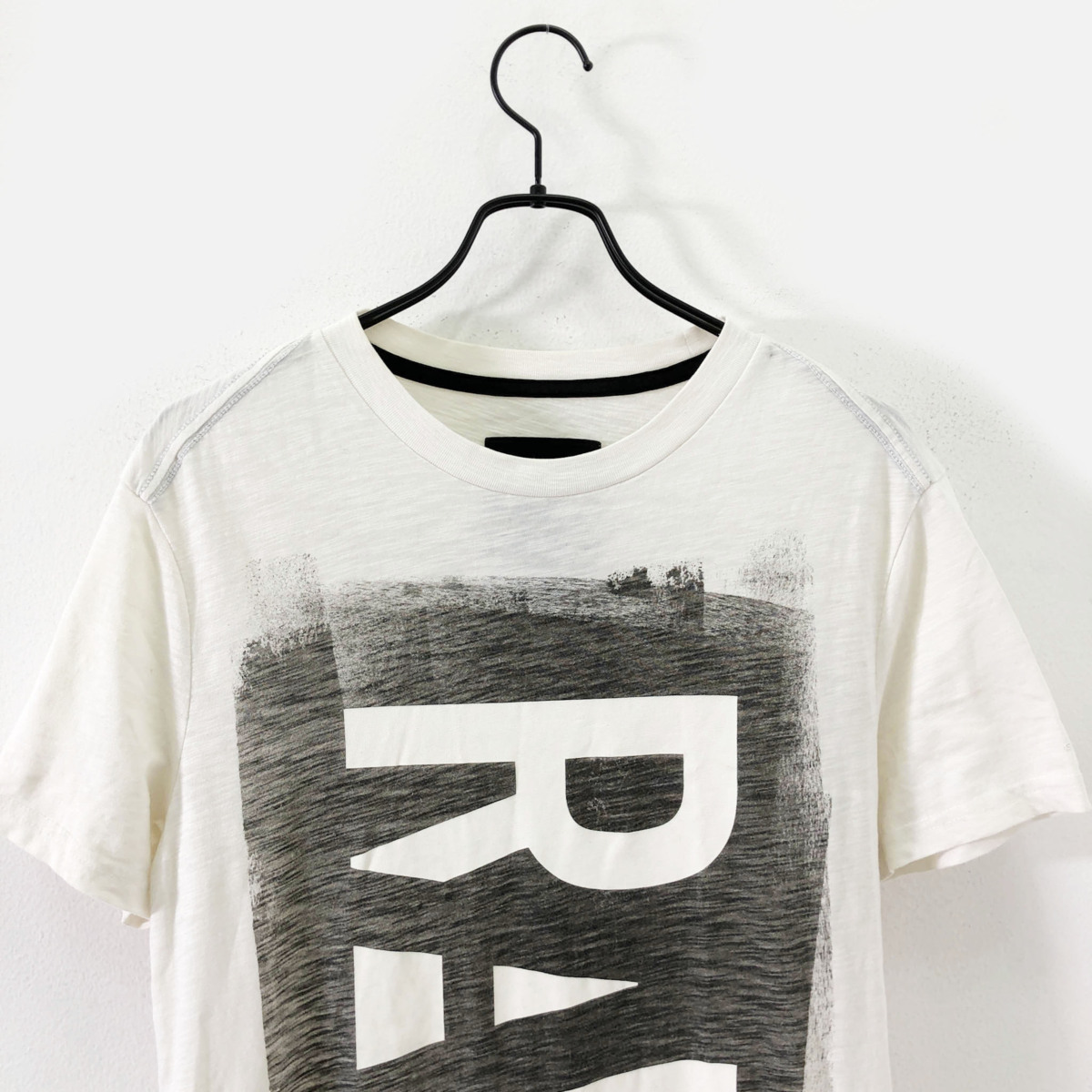 BIGロゴ!!◆G-STAR RAW ジースター ロウ 半袖Tシャツ カットソー XS サイズ /メンズ/白/ホワイト/薄手_画像1