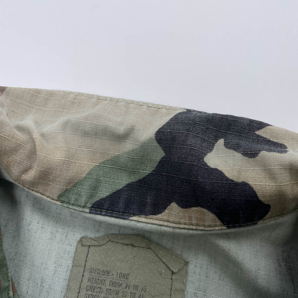 VINTAGE ヴィンテージ ウッドランドカモ BDU コンバットジャケット リップストップ サイズ M-L ミリタリー 迷彩柄 カモフラ 米軍の画像10