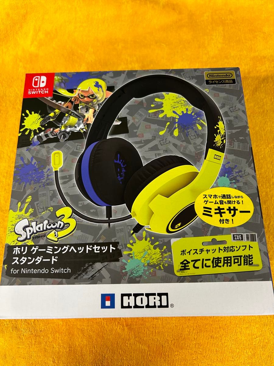 新品未使用】スプラトゥーン3 ホリゲーミングヘッドセット 新品未使用】スプラトゥーン3 ホリゲーミングヘッドセット