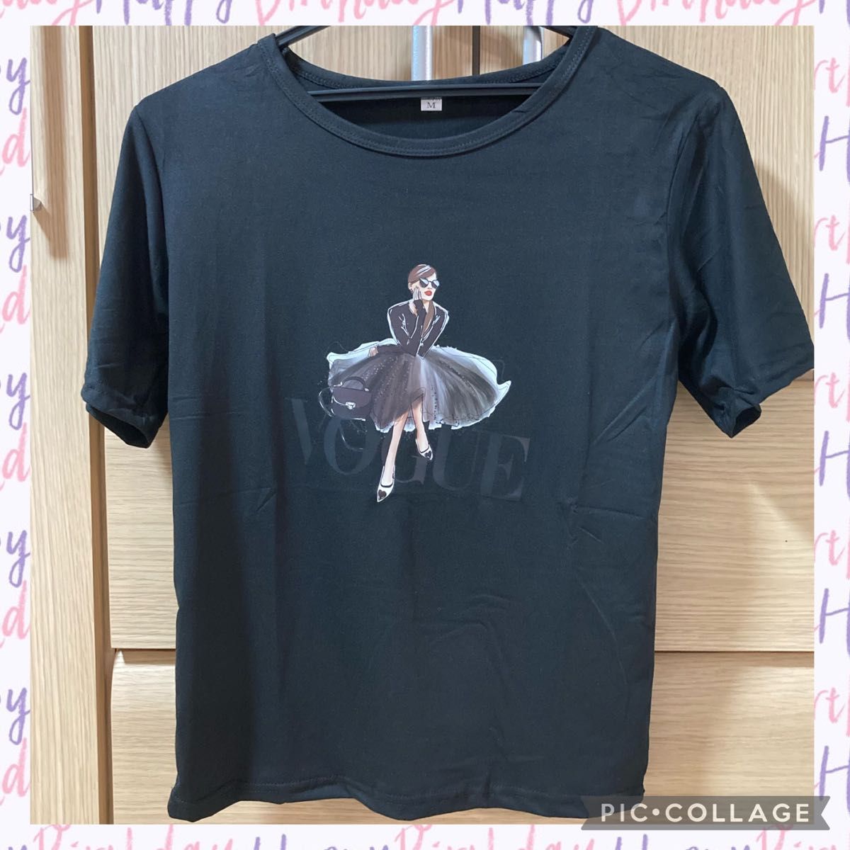 【新品】Vogue Tシャツ ホワイト＆ブラック Lサイズ