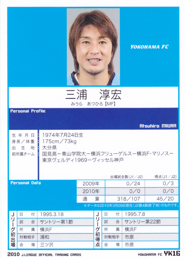 Yahoo!オークション - 横浜FC YK16 三浦淳宏 Jリーグ Yahoo!オークション - 横浜FC YK16 三浦淳宏 Jリーグ