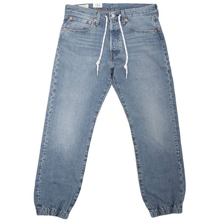 リーバイス W30 プレミアム 501 デニム ジョガーパンツ ブルー 定価13200円 BIGE ボタンフライ LEVI'S PREMIUM 501 JOGGERSの画像2