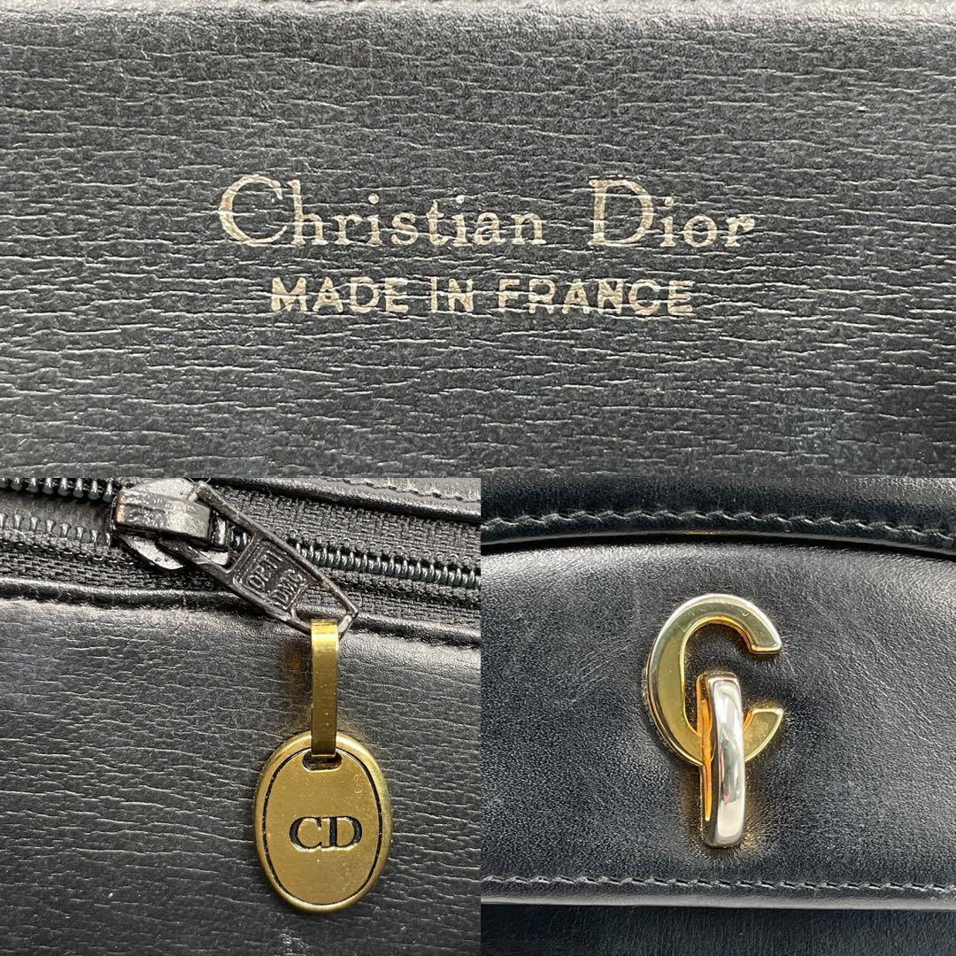 Christian Dior クリスチャンディオール　ショルダーバッグ レザー フラップ CDロゴ 黒_画像10