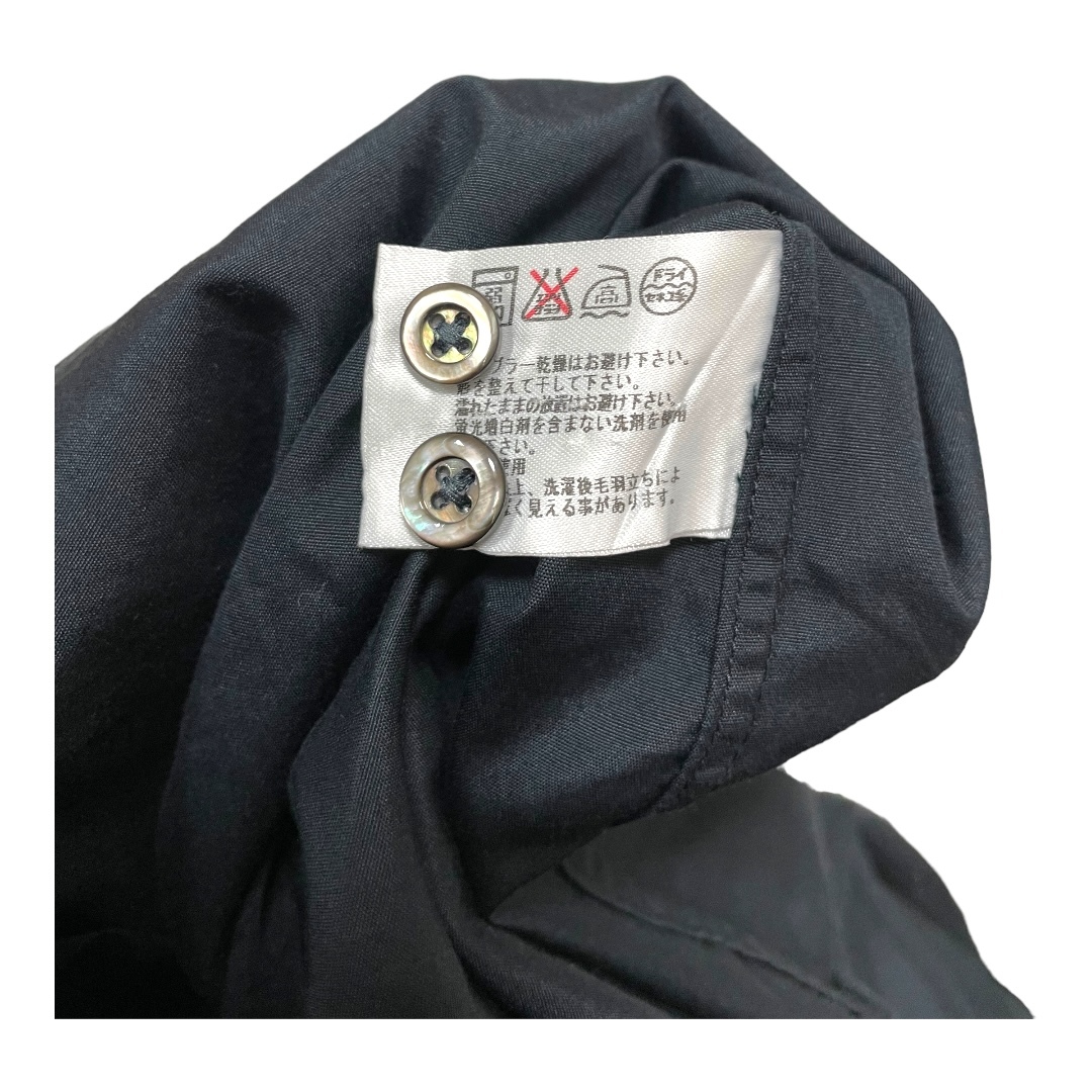 Paul Smith カフスシャツ マルチカラーストライプ M ブラック ドレスシャツ コットン素材 ポールスミス 5P061の画像6