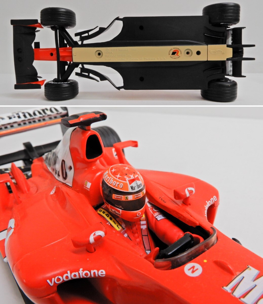 071Z295★【中古品】HotWheels/ホットウィール 1/18 Ferrari F2003-GA M.シューマッハ Marlboro/マルボロの画像5