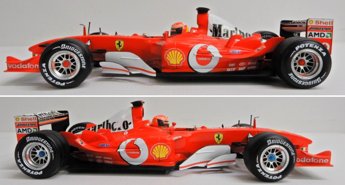 071Z295★【中古品】HotWheels/ホットウィール 1/18 Ferrari F2003-GA M.シューマッハ Marlboro/マルボロの画像3