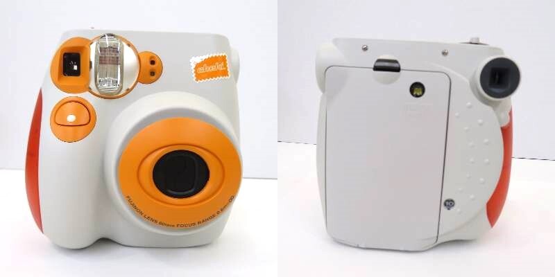 101B416★【中古品】富士フィルム/FUJIFILM チェキ instax mini 7 インスタントカメラ オレンジの画像2