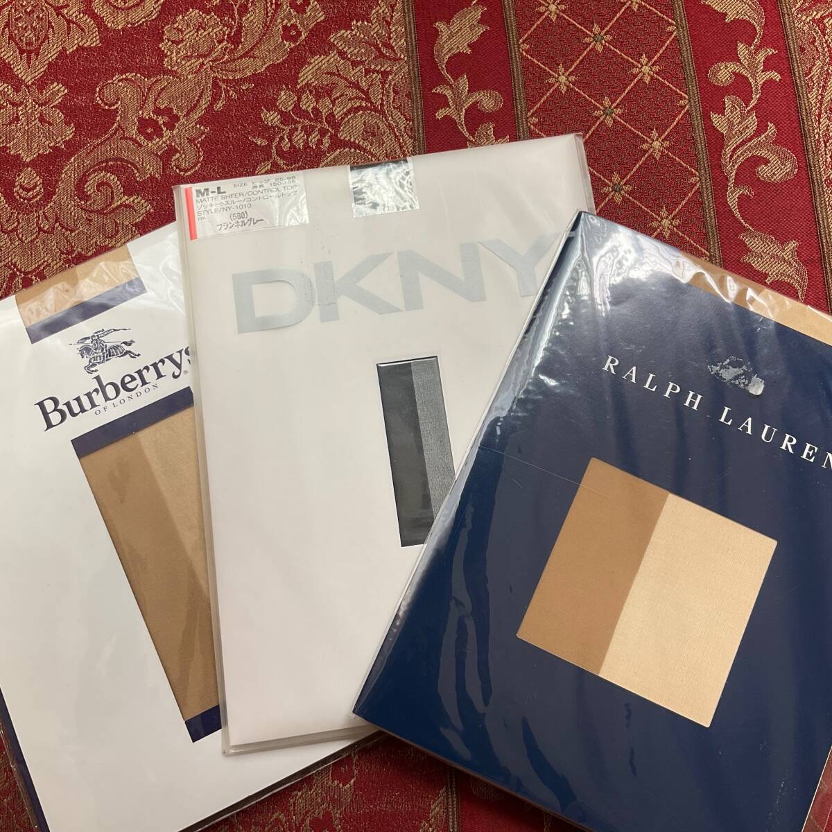 未使用 保管品 パンティーストッキング Burberrys バーバリーRALPH LAUREN ラルフローレンDKNY ダナキャラン3足送料180円の画像1