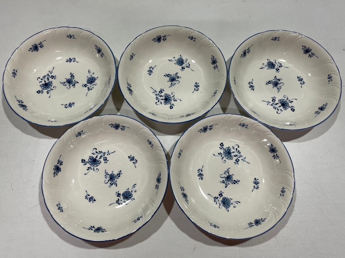 Noritake ノリタケ クラフトーン 8709 サラダボウル 小深皿 5点セット 花柄 食器の画像1