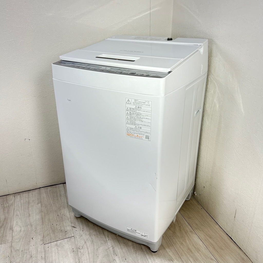 f★送料無料/短期保証付★洗濯機 8.0kg 東芝 マジックドラム DDインバーター AW-8DH2BK 2022年製 世帯用 グランホワイト 商品ID：3S297932_画像3