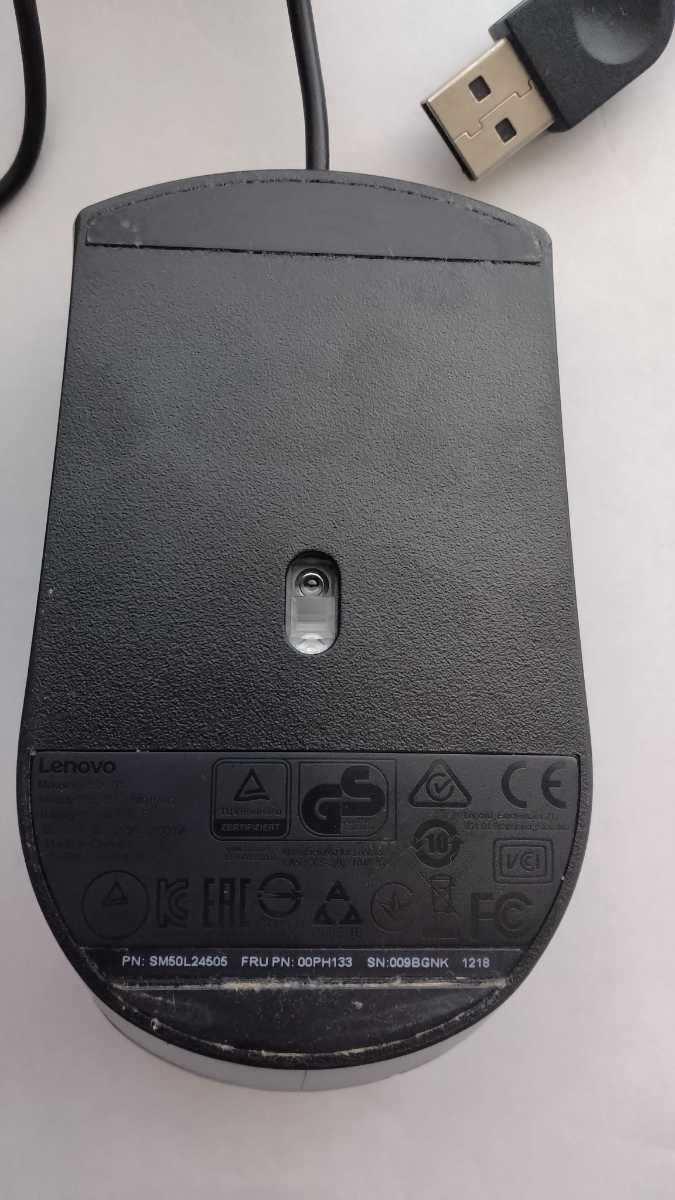 Lenovo レノボ USB 光学式 マウス 純正 00PH133 有線マウス 光学 Optical Mouse